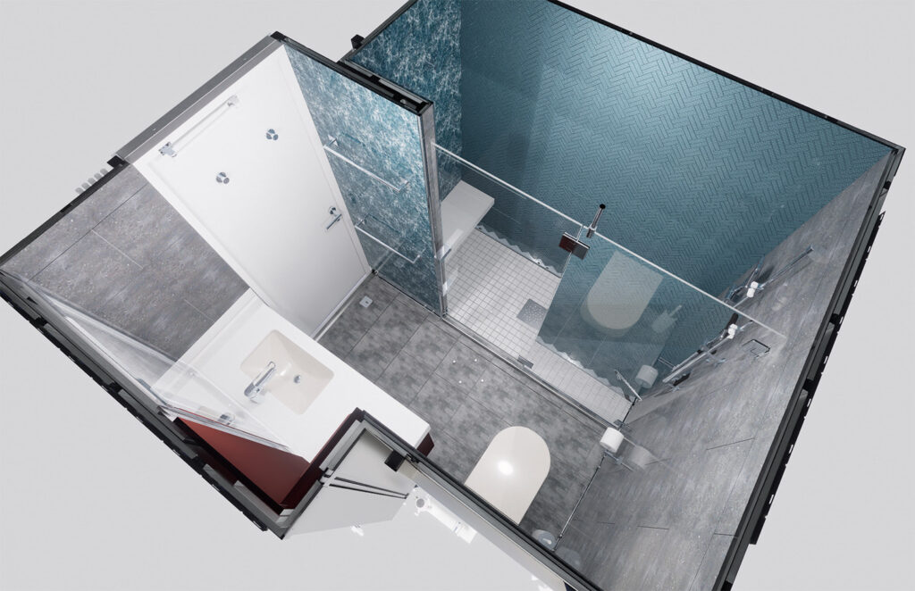 Hermann's 3D visualized wet unit module for cruise ship